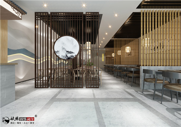 隆德迎吉川菜餐厅装修设计|休闲安逸的四季常青景致