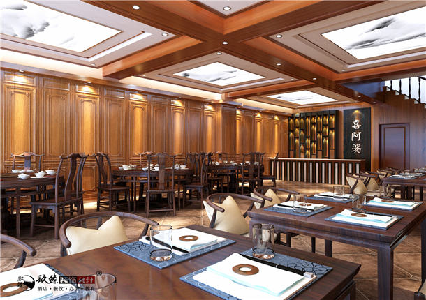 隆德喜阿婆连锁餐厅装修设计|古典元素中植入现代文化感