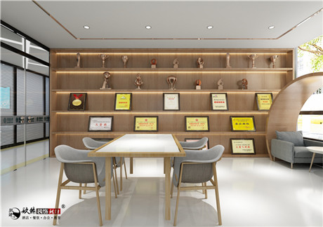 隆德秦蕊营业厅办公室装修设计|洁净大方的高级质感空间