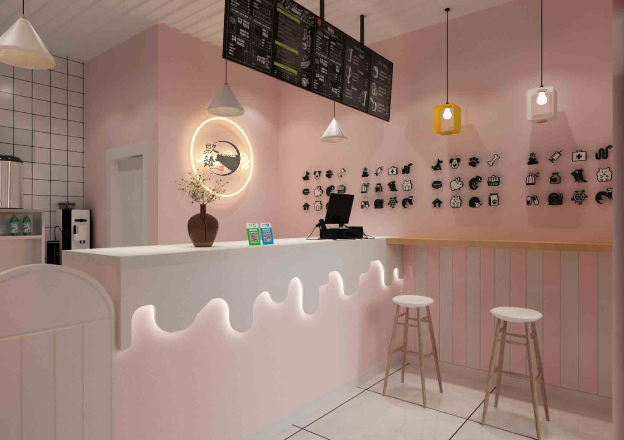 隆德甜心奶茶店设计|设计师所营造的气氛无不让人感觉舒适